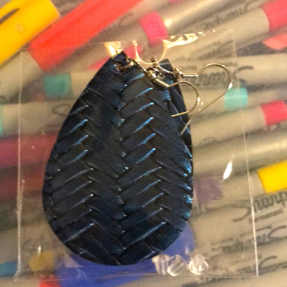 Navy blue earrings